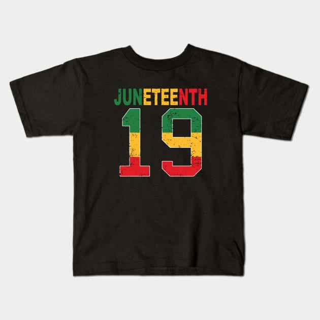 Juneteenth Ancestors Black Pride African American 19th June Kids T-Shirt by ZimBom Designer